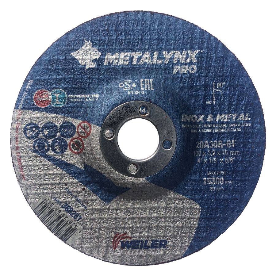 Stainless Steel Cutting Disc 4" (100 × 3 × 16 mm) – Inox