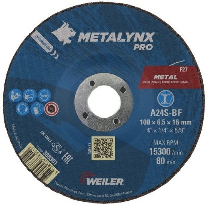 Metal Grinding Disc 4" (100 × 6 × 16 mm)